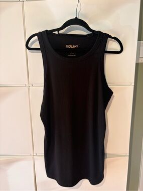 torrid Black Ribbed Scoop Neck Tank Camisole